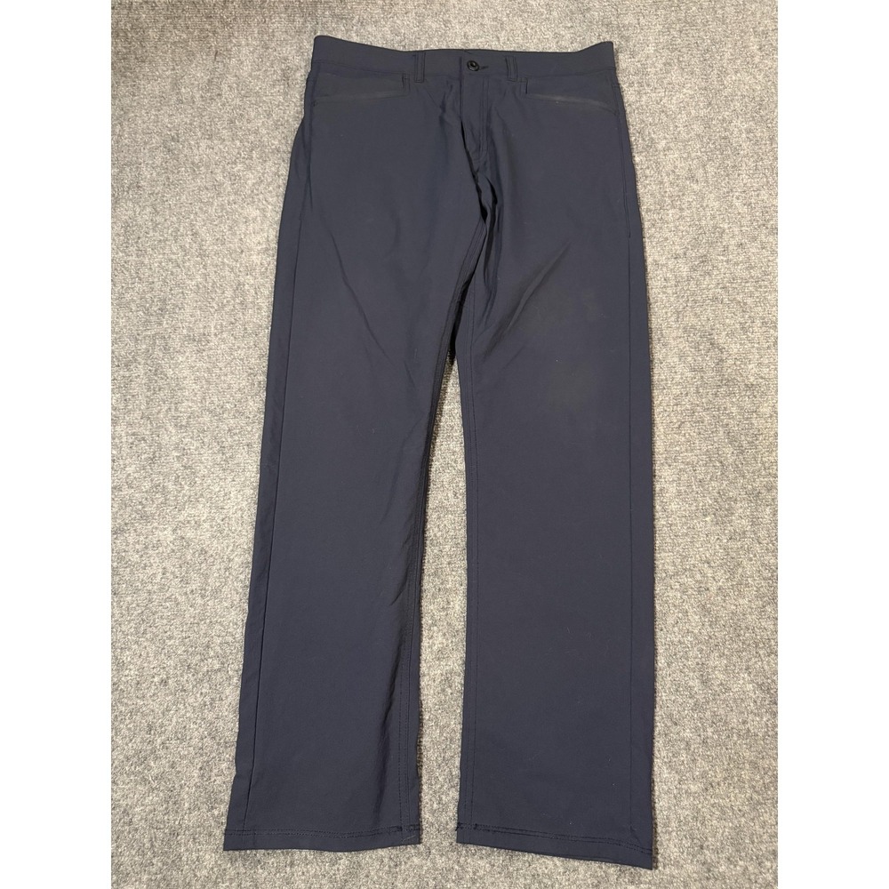 Western Rise Evolution Pants Mens 32x30 Blue Microfiber Chino Travel Casual